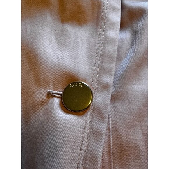 Guess Womens Double-Breasted Belted Trench Coat L/G Light Pink Cotton Polyester - Picture 12 of 13